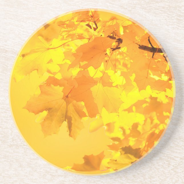 Porta copos Sandstone de Mapeamento Amarelo (Frente)