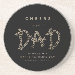 Porta copos Sandstone de Pai Dourado e preto diver