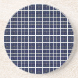 Porta copos Sandstone de Quadrados Azuis