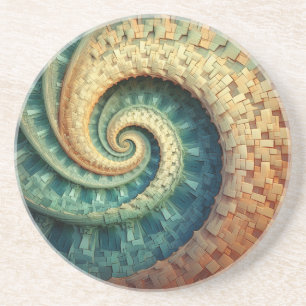 Porta copos Sandstone Fibonacci Spiral