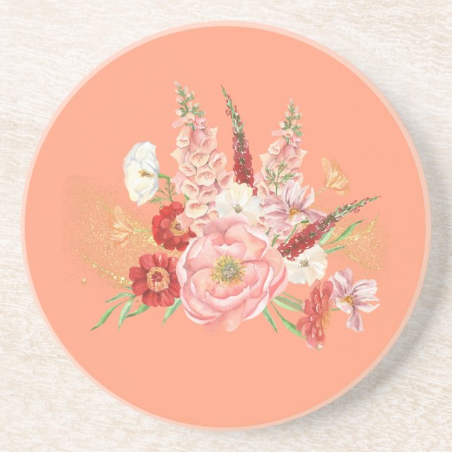 Porta copos Sandstone Flor (Frente)