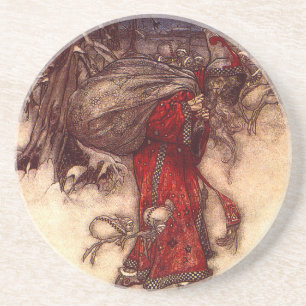 Porta-copos Santa Claus Arthur Rackham