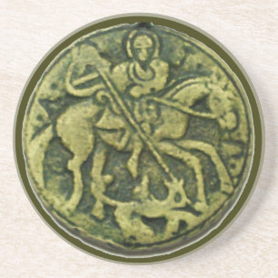 PORTA-COPOS SANTO GEORGE E DRAGON MEDALLION