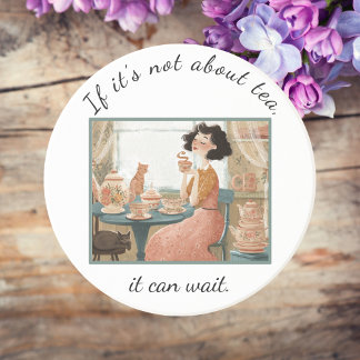 Porta-copos Sassy Sandstone Coaster For Tea Lovers