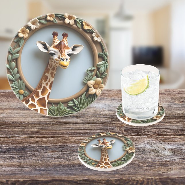 Porta-copos Savannah Gaze Round Sandstone (Criador carregado)