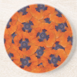 Porta-copos Scarlet Orange Poppy Seamless Pattern