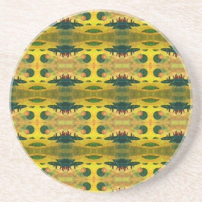 Porta-copos Sci-Fi "Mares de Fogo", mundo de alienígena de lav (Frente)