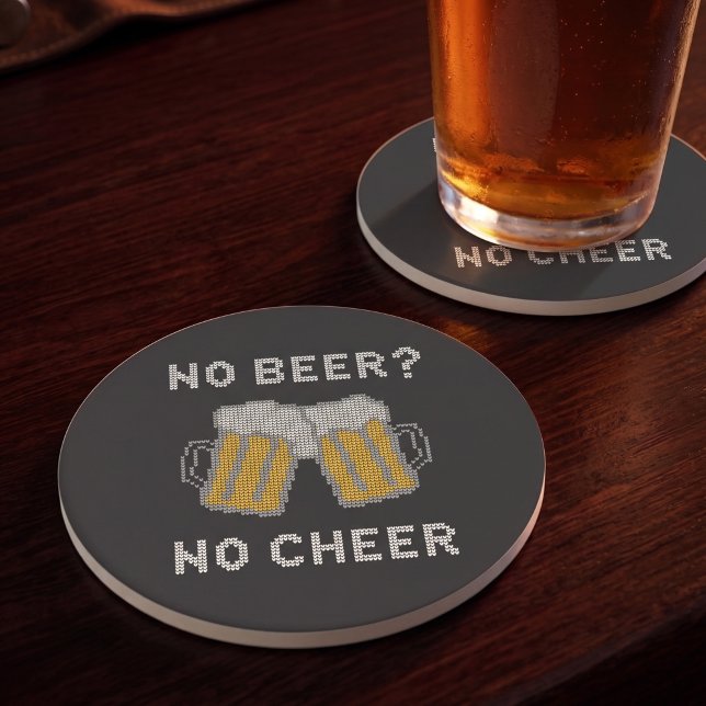 Porta-copos Sem Cerveja Sem Alegria | Decoração Divertida de B (Criador carregado)