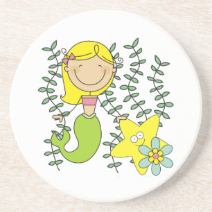 Porta-copos Sereia loura