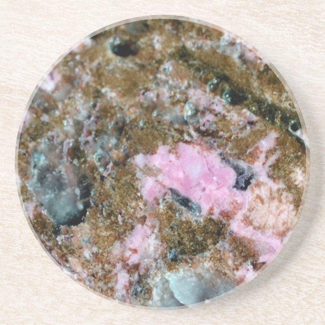 Porta-copos Série Gemstone - Rosa Escuro e Thulite Verde (Frente)