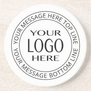 Porta-copos Seu Próprio Logotipo & Texto Circular Personalizáv