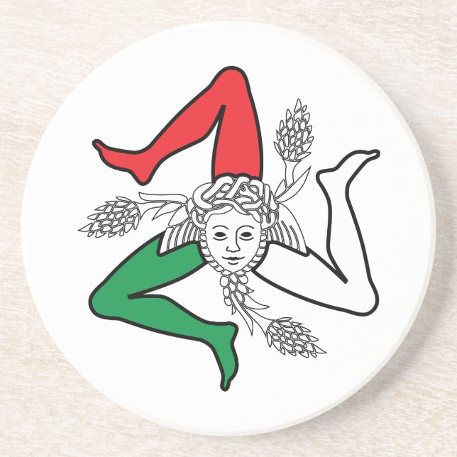 Porta-copos Sicilian Trinacria Medusa Design (Frente)