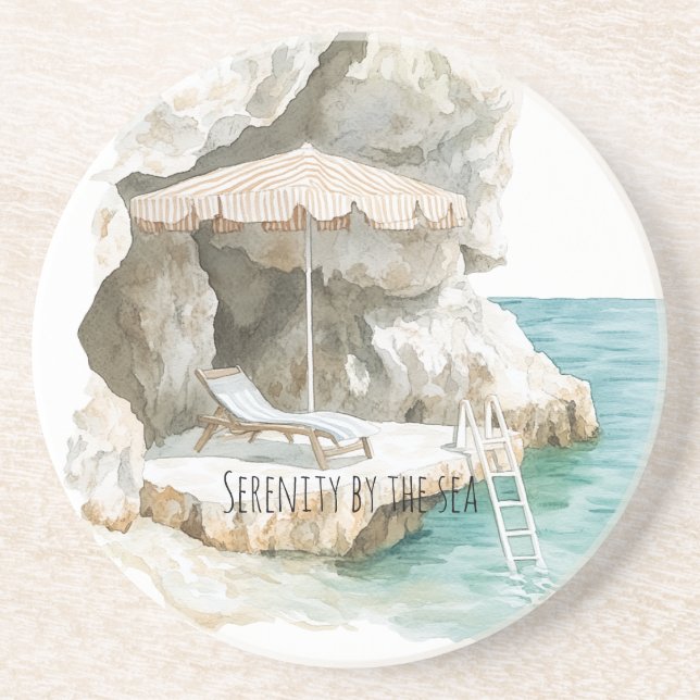 Porta-copos Sicily Italian Ocean Coast (Frente)