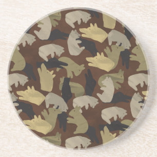 Porta-copos Silhouette Animal Camouflage Brown
