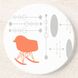 Porta-copos Silhouette de padrão da Cinza do século médio