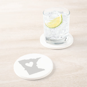 Porta-copos Silhouette do estado do Heart Minnesota