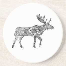 Porta-copos Silhueta Mose Ornamental Negra