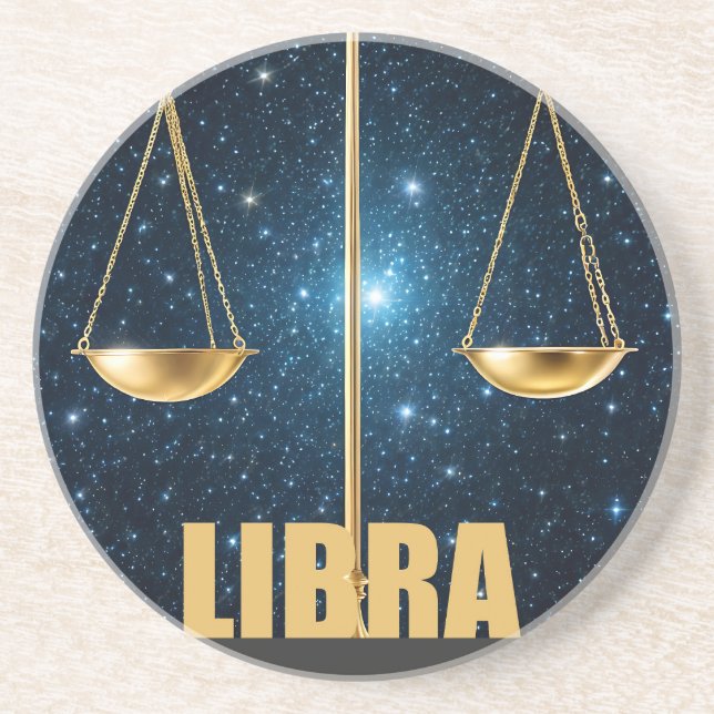 Porta-copos Símbolo de astrologia de Libra (Frente)