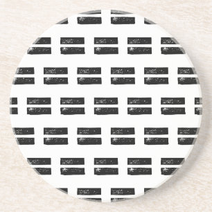 Porta-copos Símbolo matemático preto e branco "Igual" Lino Cut