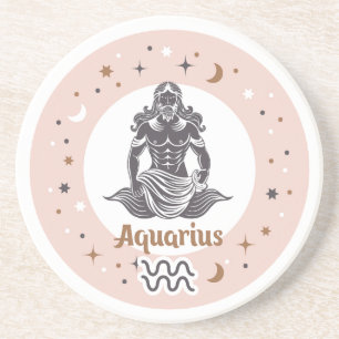Porta-copos Símbolo Zodiac Aquarius