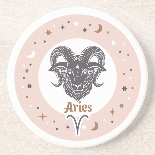 Porta-copos Símbolo Zodiac Aries (Frente)