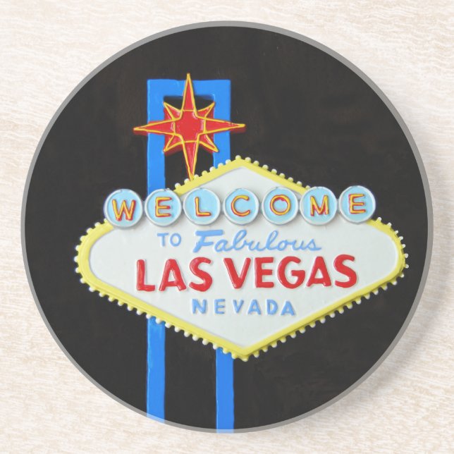 Porta-copos Sinal de boas-vindas de Las Vegas (Frente)