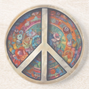 Porta-copos Sinal de Paz - Arte Pop