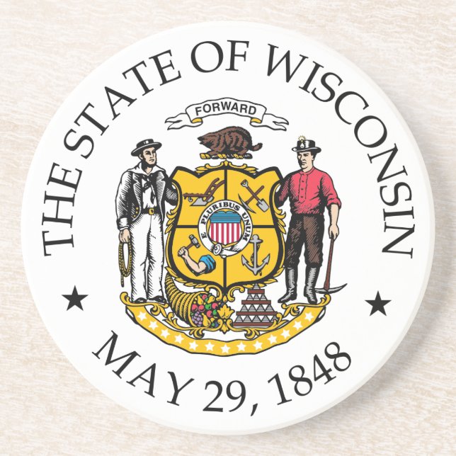 Porta-copos Sinal de Wisconsin (Frente)