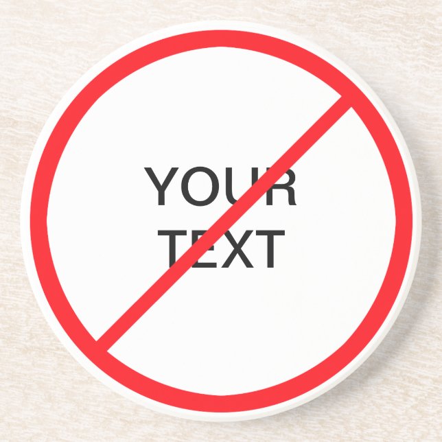 Porta-copos Sinal Proibitório (Frente)