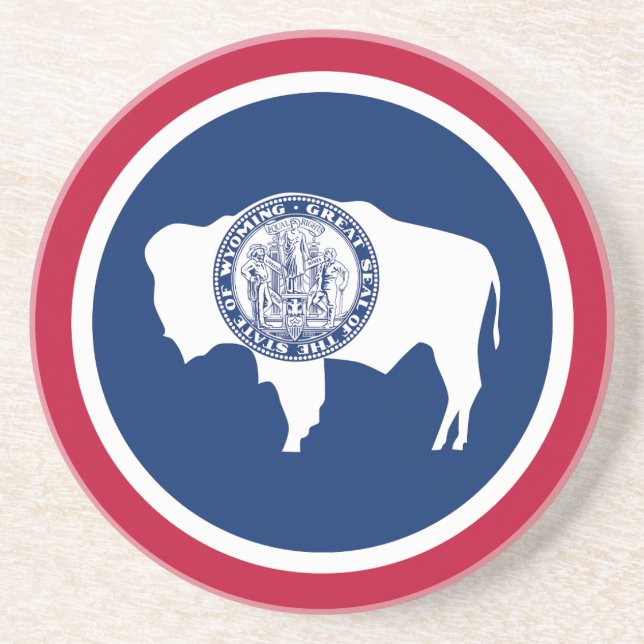 Porta-copos Sinalizador do Estado Wyoming (Frente)