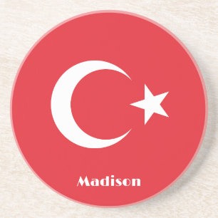 Porta-copos Sinalizador Turquia de Nome Personalizado