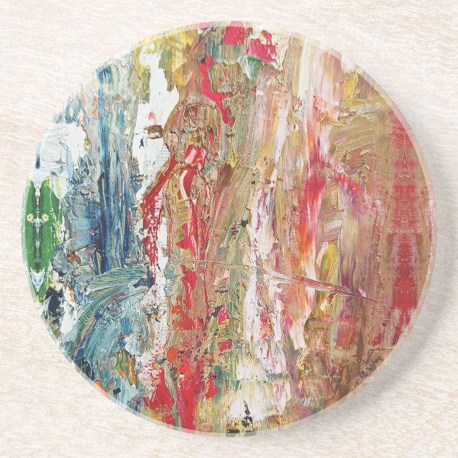 Porta-copos Sinfonia do caos - Paleta de Artista Abstrato Real (Frente)