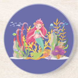 Porta-copos Siren Oceano: Cabelo Vermelho Longo