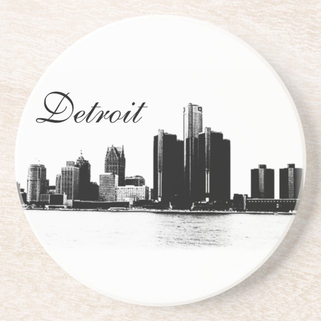 Porta-copos Skyline de Detroit (Frente)