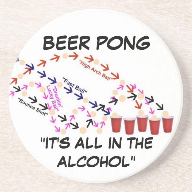 Porta-copos Slogan Beer Pong (Frente)