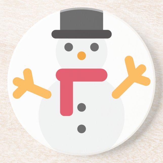 Porta-copos snowman emoji de natal (Frente)
