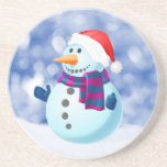 Porta-copos Snowman Winter Merry Christmas Snow<br><div class="desc">Bonito boneco de neve no Tema de Natal da neve Doormat.</div>