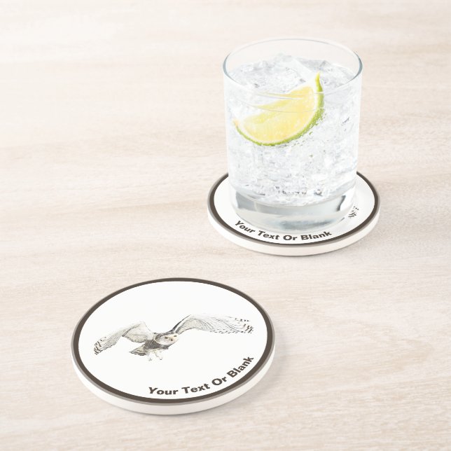 Porta-copos Snowy Owl (Lateral)