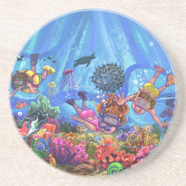 Porta-copos Sob o mar (Frente)