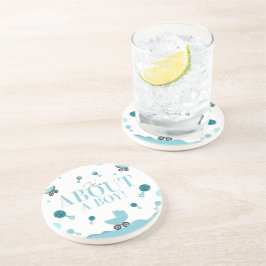 Porta-copos Sobre um Chá de fraldas de Menino Convidar um Pres