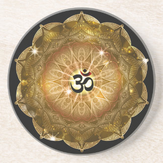 Porta-copos Som dourado do OM
