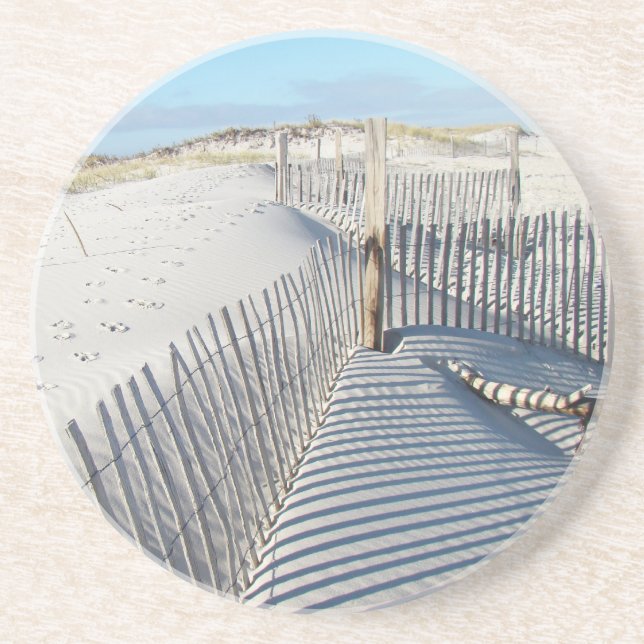 Porta-copos Sombras, dunas de areia e cercas (Frente)