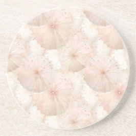 Porta-copos Sombrinhas Rosa Bege