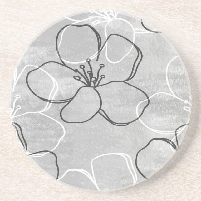 Porta-copos Sonho de Flor de Maçã: Ornamento de Abstrato (Frente)