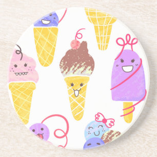 Porta-copos Sorvetes Kawaii, um padrão bonito e perfeito.