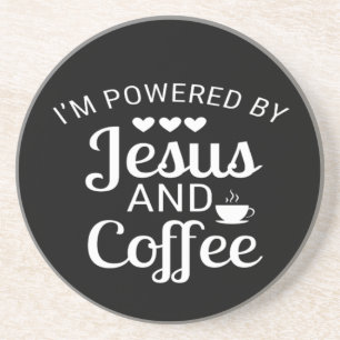 Porta-copos Sou Powered by Jesus e Portas copos de café