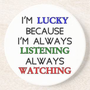 Porta-copos Sou sortudo