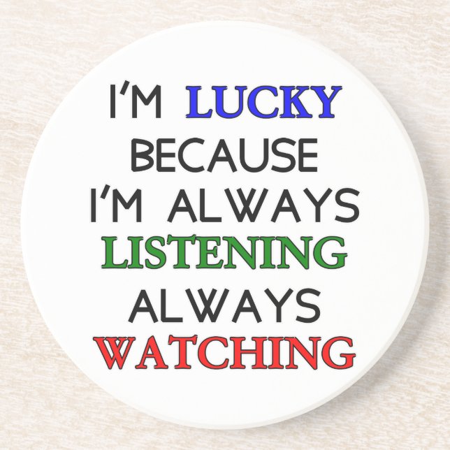 Porta-copos Sou sortudo (Frente)