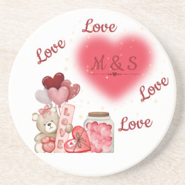 Porta-copos Sparkling Heart Love Coaster