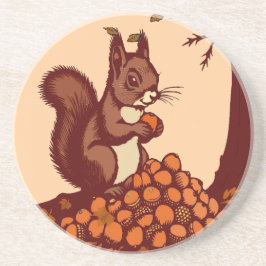 Porta-copos 🐿️ Squirrel Sandstone Coaster - Absorbent Ceramic